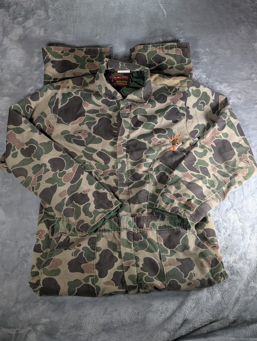 Walls Blizzard-Pruf Camo Insulated Coveralls Mens 20 Reg VTG Duck Hunter Camo